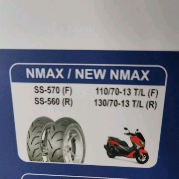 ban luar irc tubeless nmax / new nmax depan dan belakang (ban orisinil pabrikan motor)