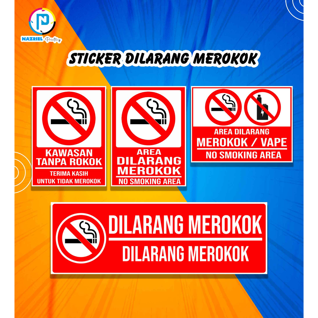 

Sticker Dilarang Merokok / Stiker Dilarang Merokok / Sticker No Smoking