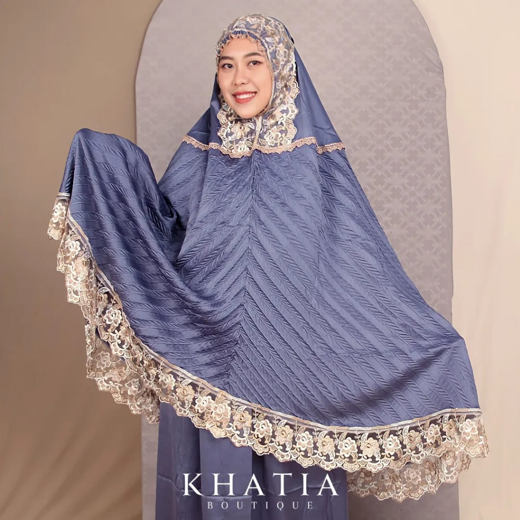 KHATIA - Mukena Dewasa Plisket Sutra Velvet Mewah