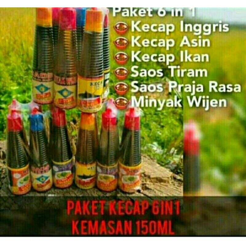 

Paket Minyak 150ML / Paket Kecap 150ML / Paket Saos Tiram Rajarasa 150ML (6 botol)