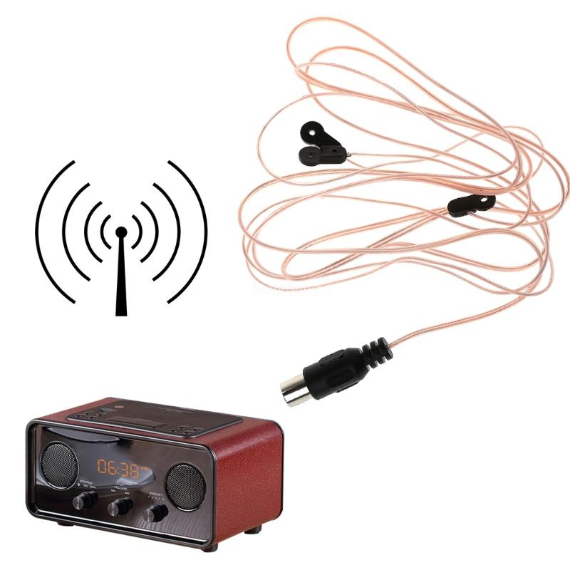 Antena Radio FM Kabel jek female Dragon 6.5ft Indoor FM Dipole Antenna Radio Receiver Amplifier MD T