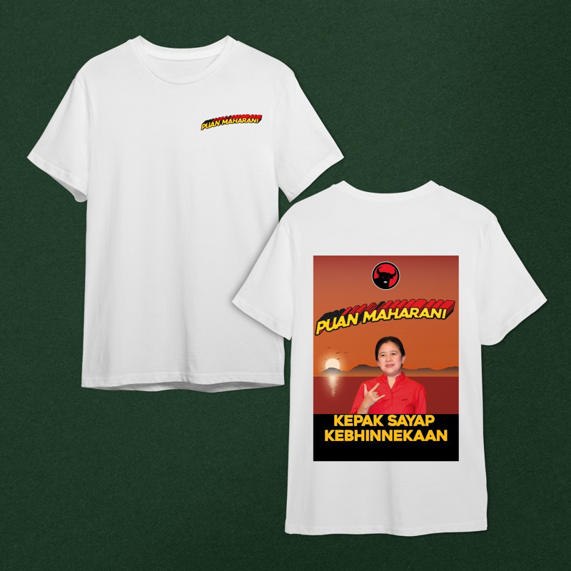Kaos Tshirt Puan Maharani - Kepak Sayap Kebhinnekaan - Putih