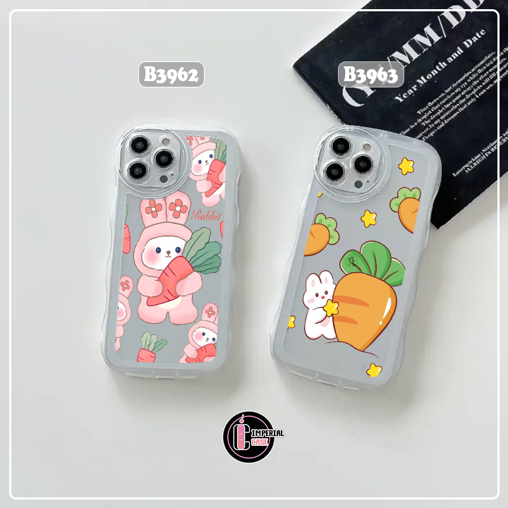 B3962 B3963 CUSTOM SOFTCASE WAVE GELOMBANG CLEAR CUSTOM FOR OPPO VIVO SAMSUNG REALME XIAOMI IPHONE I