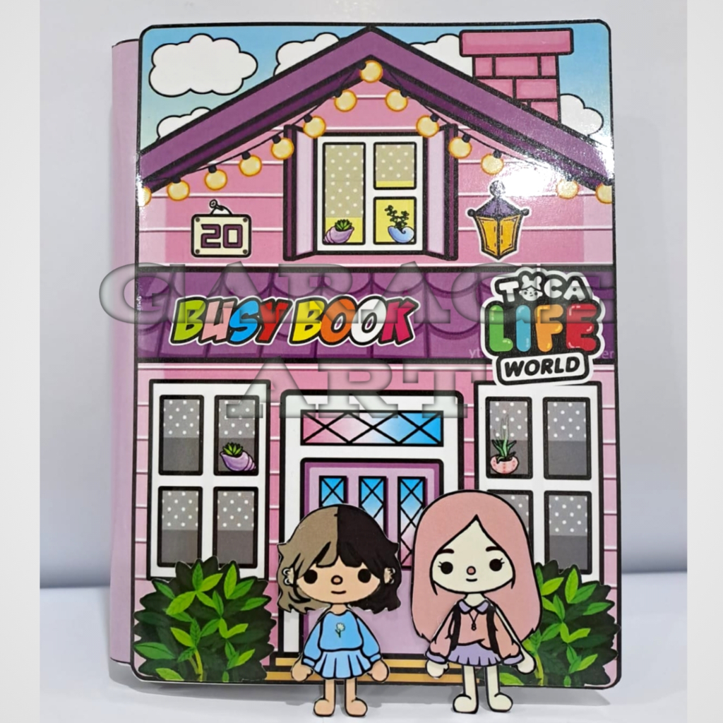 Buku Mainan Boneka Kertas Toca Life World - Rumah Boneka Edukatif untuk Anak dengan 8 Halaman Aktivi