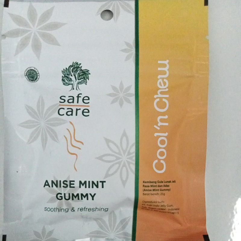 

Safecare Anise Mint Gummy (Permen minyak kayu putih)