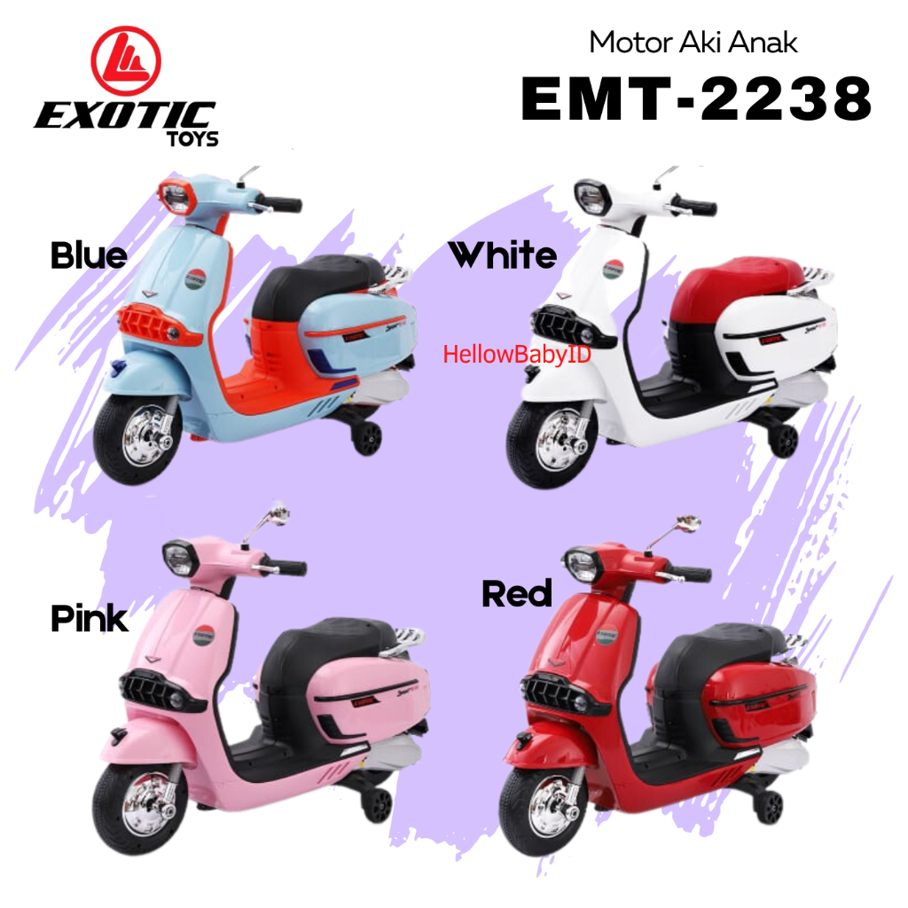 Mainan Motor Aki Anak Vespa EMT 2238 Exotic