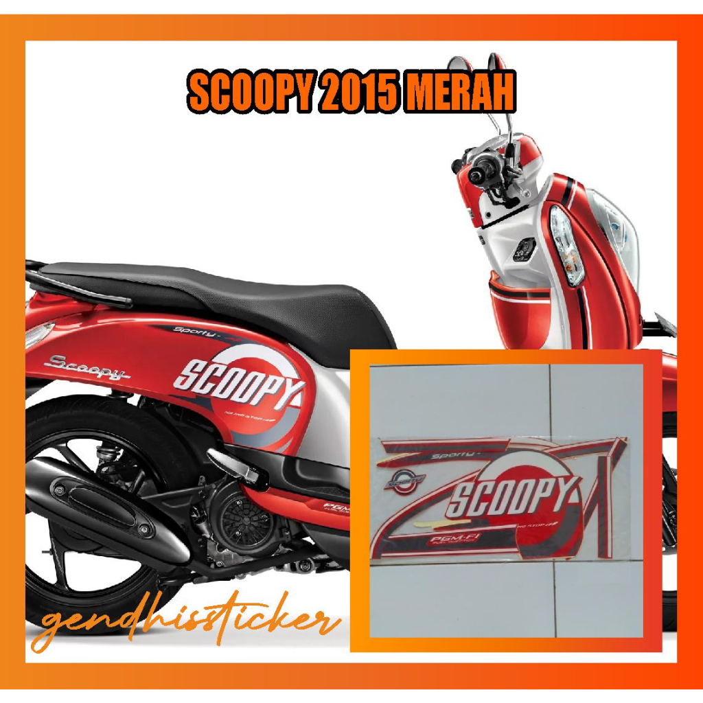striping motor scoopy 2015 merah