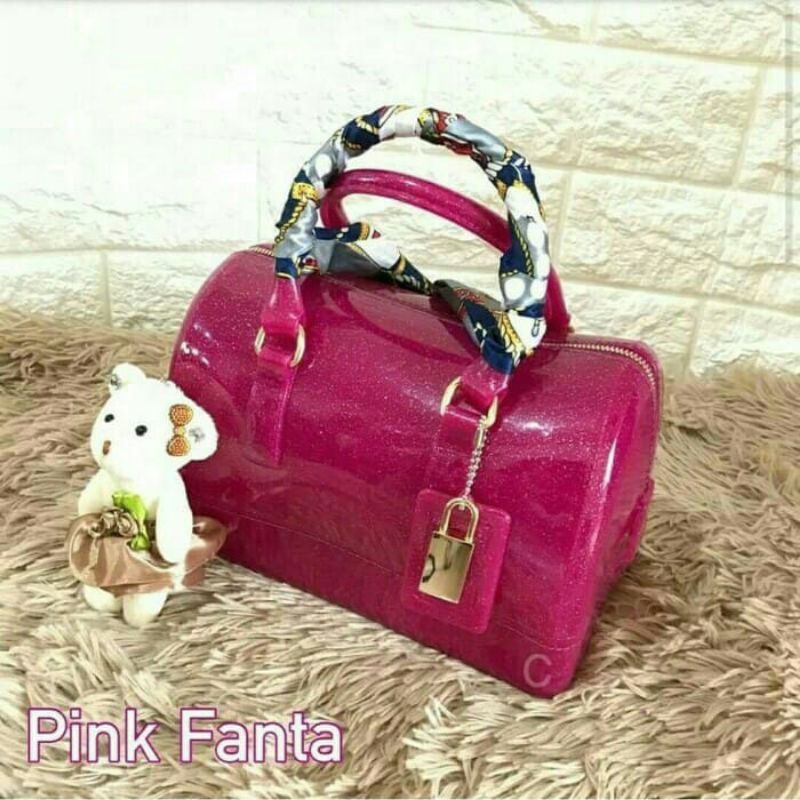 TAS IMPORT JELLY TABUNG GLITER Fanta Uk Medium