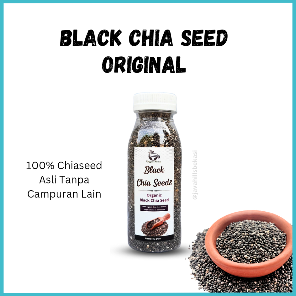 

Black Chia Seed Organic 70 gram / Black Chiaseed / Chiaseed Original