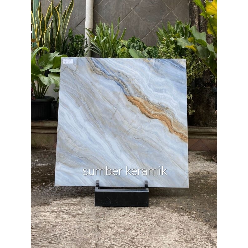 Granite lantai 80x80 Aquatic blue / Savona gress / Glazed Polished