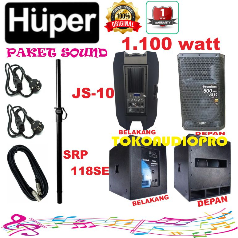 Paket Sound System Huper 15 Inch original Huper