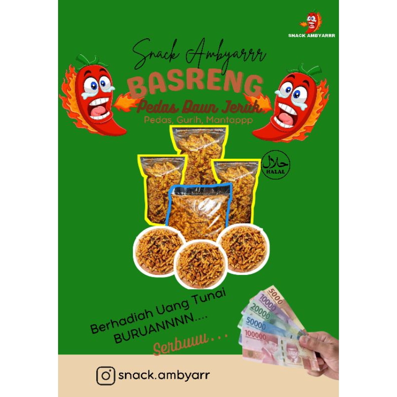 

Basreng Stick Pdas Daun Jeruk 100 gram - 1kg