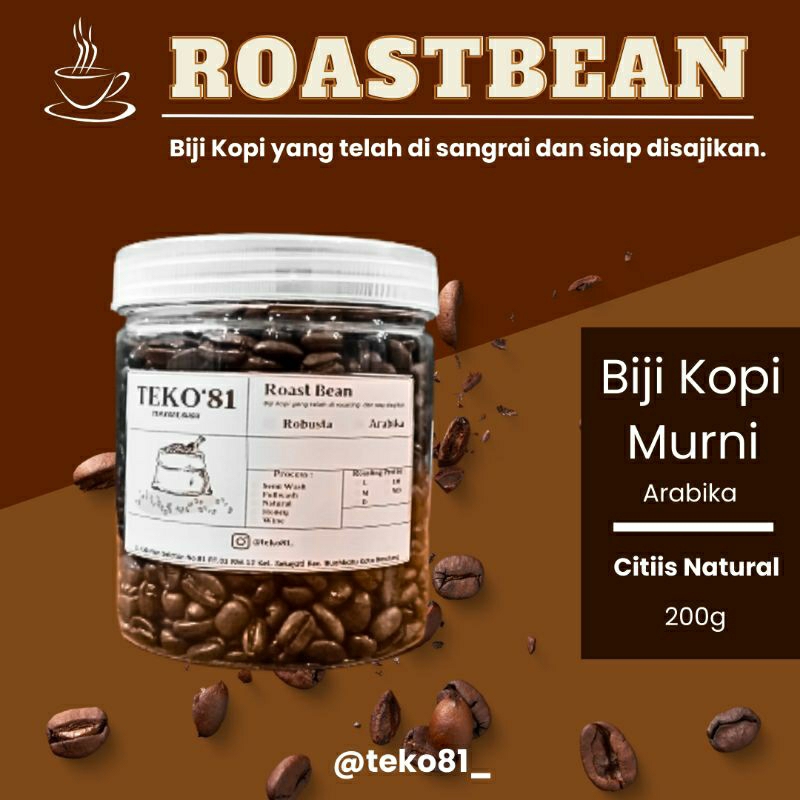 

Kopi Arabika Citiis Natural 200g