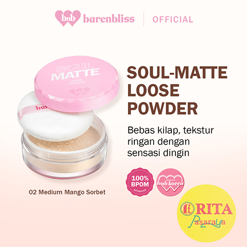 BNB barenbliss Soul-Matte Loose Powder Korea Bedak Tabur
