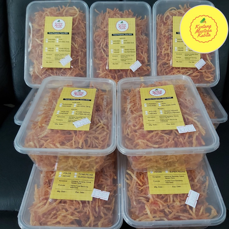 

Kentang Mustofa Kabita Original Thinwall 750ml Daun Jeruk Makanan Kering Siap Saji