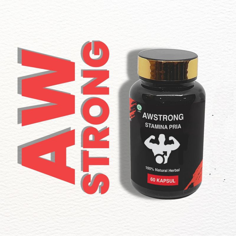 AWSTRONG Obat Kuat Pria Tahan Lama sex Herbal - Obat Penambah Stamina Pria Terbaik 100% Original