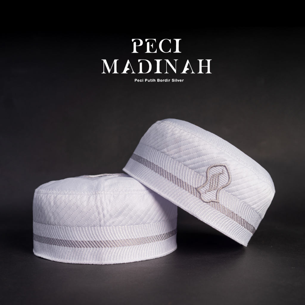 Katsae Peci Terompah Bordir Madinah Bugis Peci Dewasa Putih