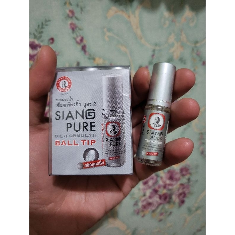 Siang Pure Ball Tip Oil Formula II Perak Minyak Angin Migran Thailand