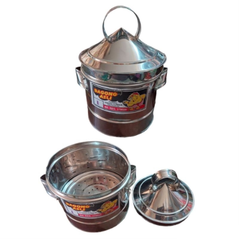 Sablukan Nasi/Dandang Kukus Nasi/Dandang/Panci Masak Nasi Stainless (Kapasitas 1/2 Kg dan 1 Kg)