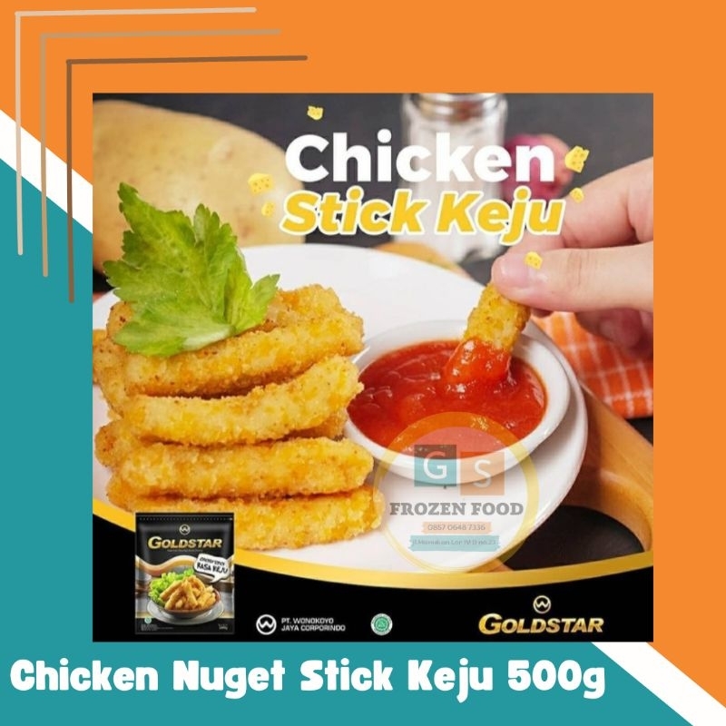 

Goldstar chicken stick rasa keju 500gr