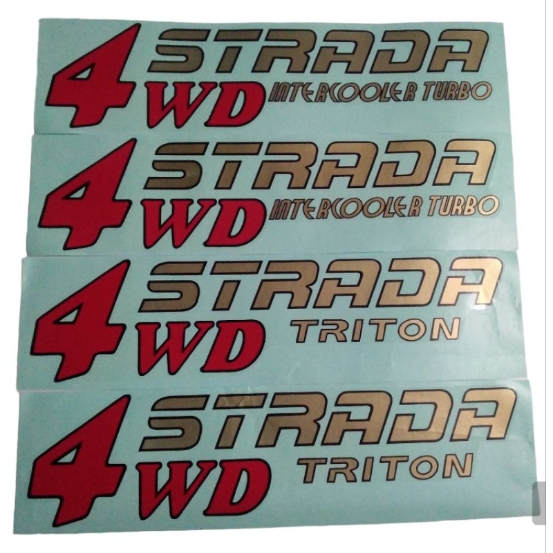 Stiker 4 wd Strada untuk Mobil Mitsubishi L200