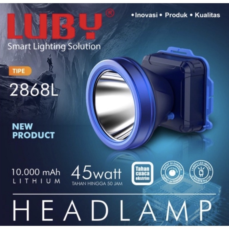 Luby L-2868 Senter Kepala 45 watt BESAR 2868 / L2868