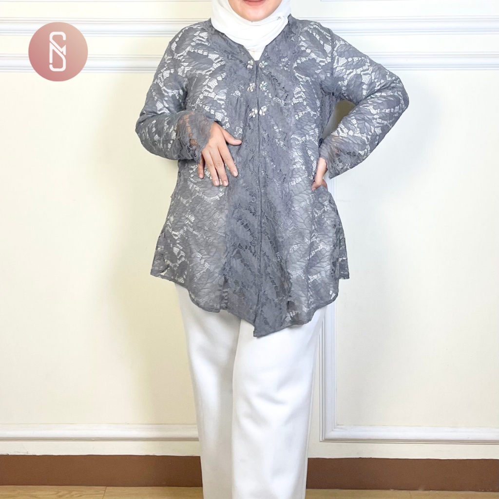 Amanda Myshawl Outer Jumbo Brukat Big Size Uk Ld Up To 140cm Muslim Atasan Wanita Oversize Motif