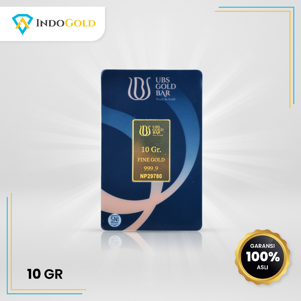Emas UBS 10 Gram Logam Mulia,Garansi Uang Kembali Include Sertifikat.
