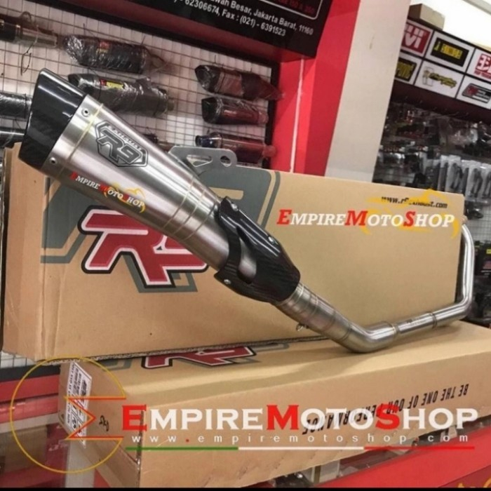 Knalpot R9 H2 Yamaha Aerox Fullsystem Stainless