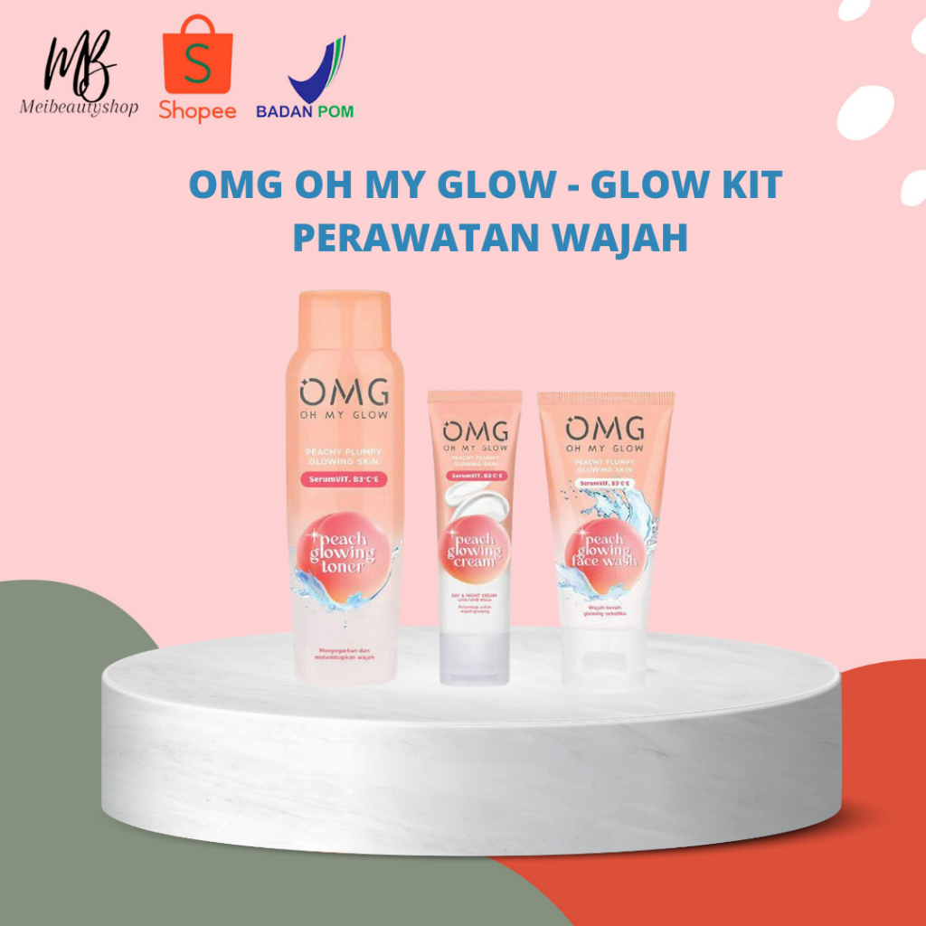 OMG Oh My Glow - Glow Kit Paket Perawatan Wajah untuk Kulit Tampak Glowing, Mencerahkan, dan Tampak Sehat