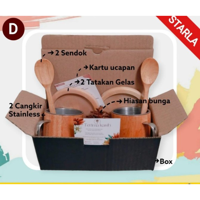 

Paket Hampers Kado Aesthetic Lucu/Hampers Kayu Unik Starla