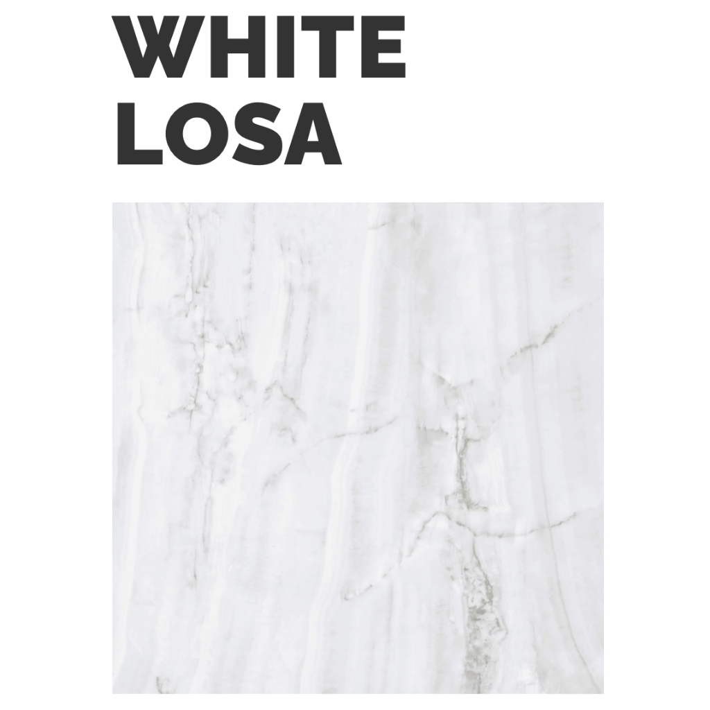 INDOGRESS GRANIT TILE WHITE LOSA 60X60 KW1 GLAZE POLISHED