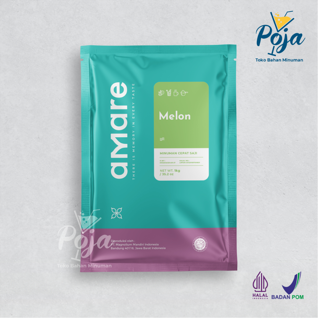 

Bubuk Minuman Premium Melon Amare Kemasan 1kg