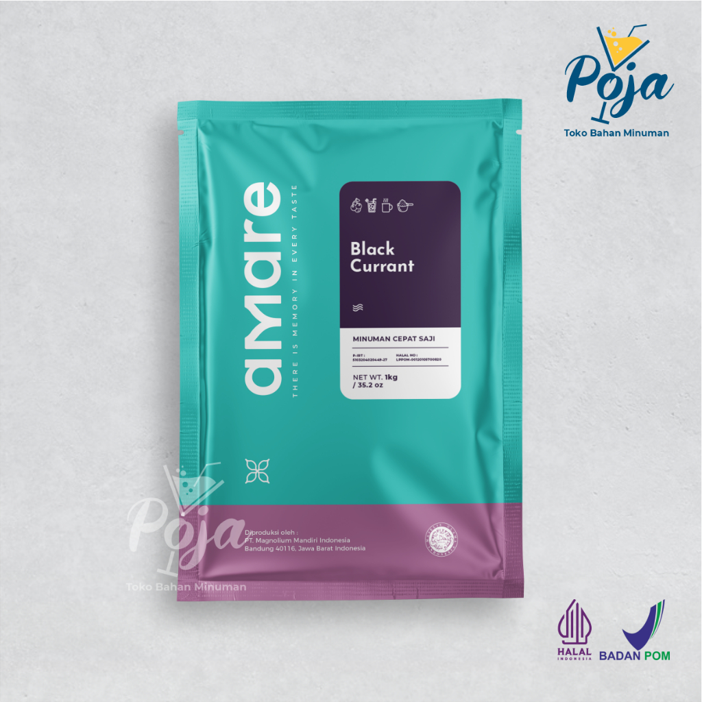 

Bubuk Minuman Premium Blackcurrant Amare Kemasan 1kg