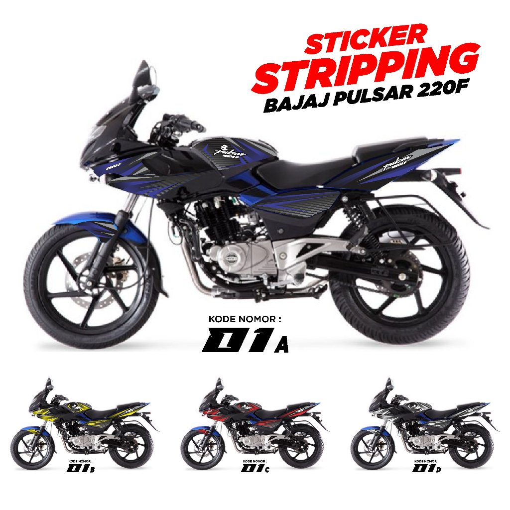 STRIPING BAJAJ PULSAR 220F / STICKER DECAL VARIASI BAJAJ PULSAR 220F