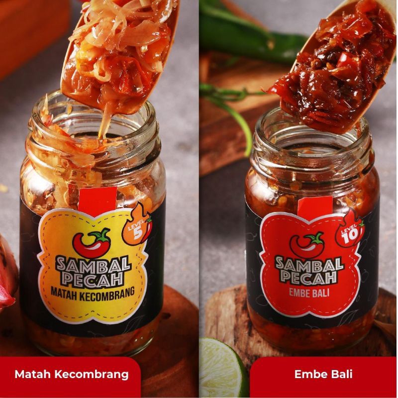 

SAMBAL PECAH - bundling set Sambal Matah Kecombrang dan sambal Embe Bali 100gram matah dan embe