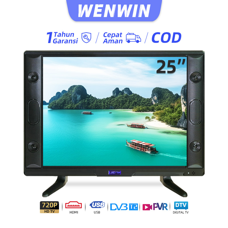 WENWIN TV Digital Analog 24 25 inch FHD LED PC Monitor Murah Televisi Garansi 1 Tahun Stok Tersedia