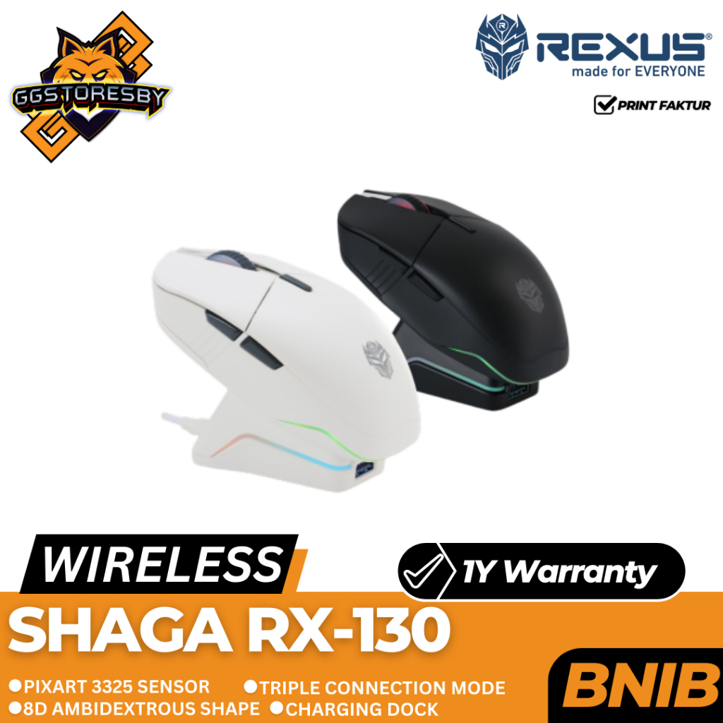 REXUS SHAGA RX-130 RGB WIRELESS Gaming Mouse
