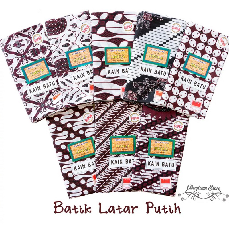 Kain Jarik Sogan Putih|Jarik Parang Putih