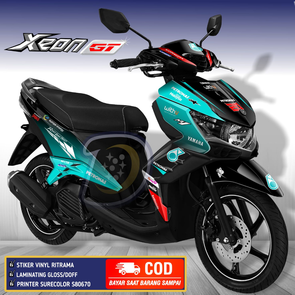 Decal Yamaha Xeon Gt 125  Striping Xeon Gt 125 Stiker Motor Xeon Gt 125 Petronas