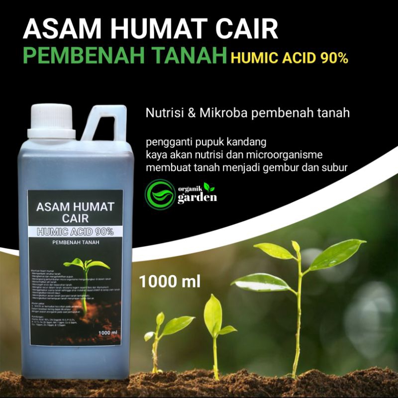 Terlaris Asam Humat Cair Plus Pembenah Tanah Humic Acid 90% 1000Ml