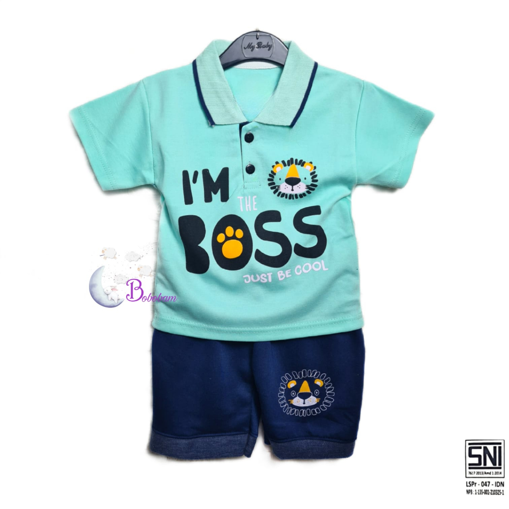 BOBOBAM BAJU BAYI LAKI LAKI SETELAN ANAK COWO LUCU STELAN COWOK 1-3 TAHUN KEREN TRENDY KEKINIAN KERA