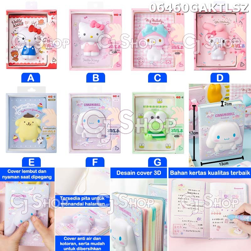 

Squishy Diary Kitty Melody Pompompurin Cinnamoroll Keroppi [ORI] 06460