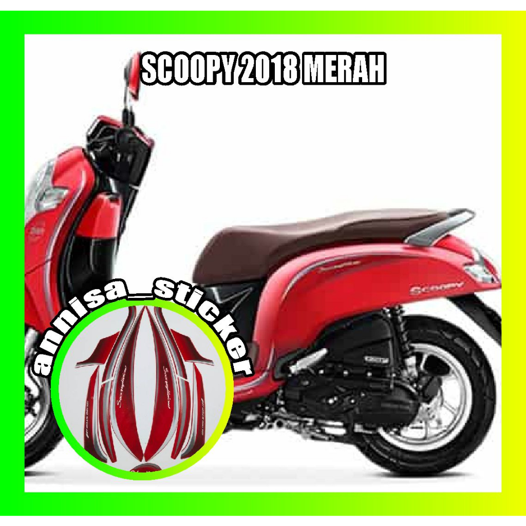 striping lis scoopy 2018 merah