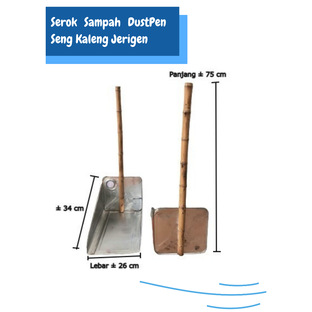Serok Sampah DustPen Seng Kaleng Jerigen | Pengki Taman DAUR ULANG Original  Terlengkap | Alat Keber
