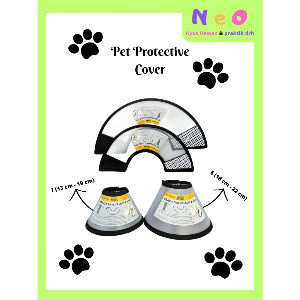 Pet Protective Cover Collar Corong Kucing - Penutup Leher Kepala Anti Bite