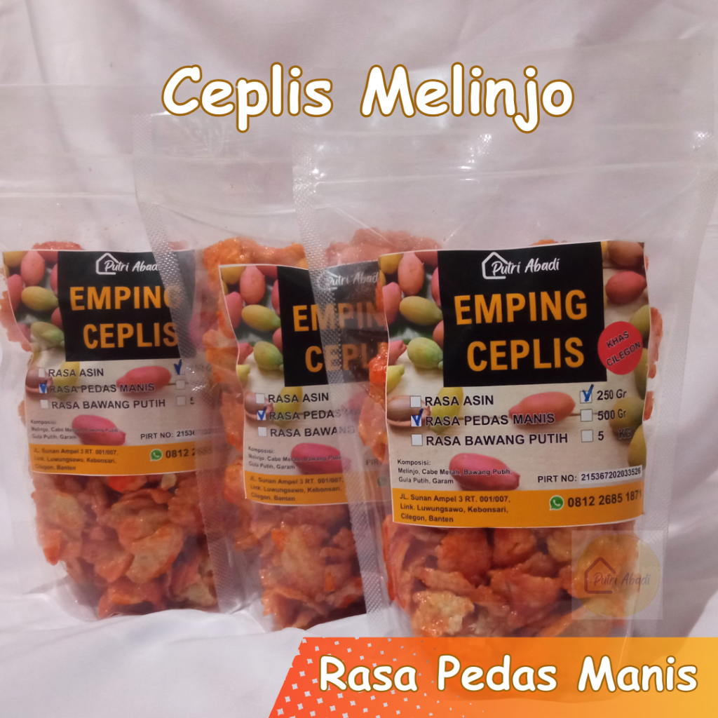 

Emping Melinjo Rasa Pedas Manis 250 Gram Asli Banten