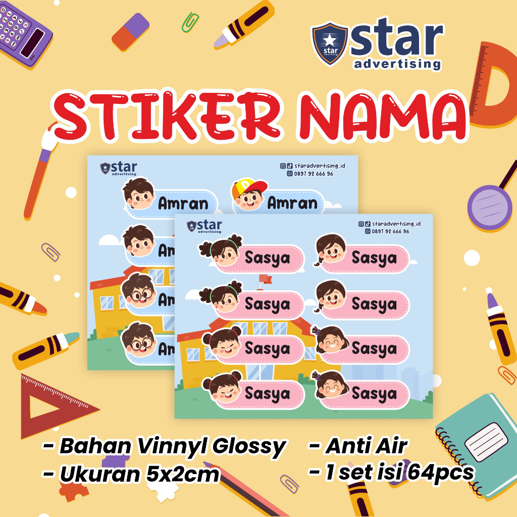 

Stiker Nama - Label Nama Anti Air