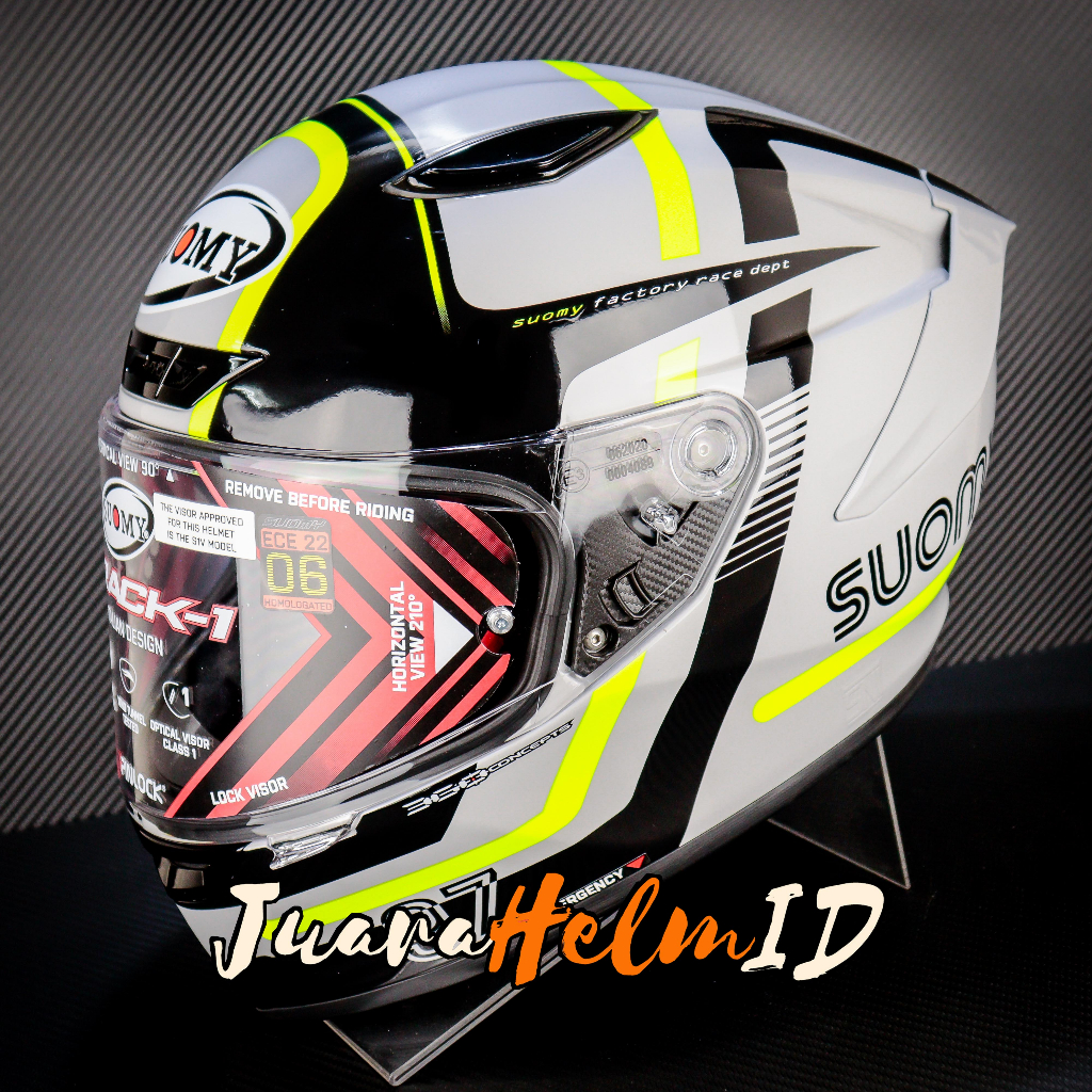 SUOMY HELM TRACK1 NINETY SEVEN / GREY YELLOW / TRACK 1 SINGLE VISOR