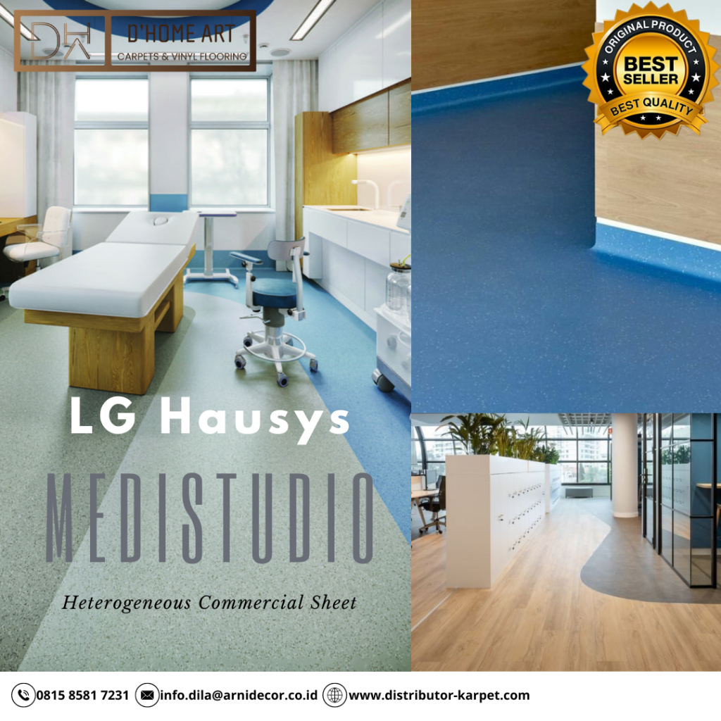 Karpet Vinyl Roll LG Hausys Medistudio Anti Bakteri Tebal 3mm